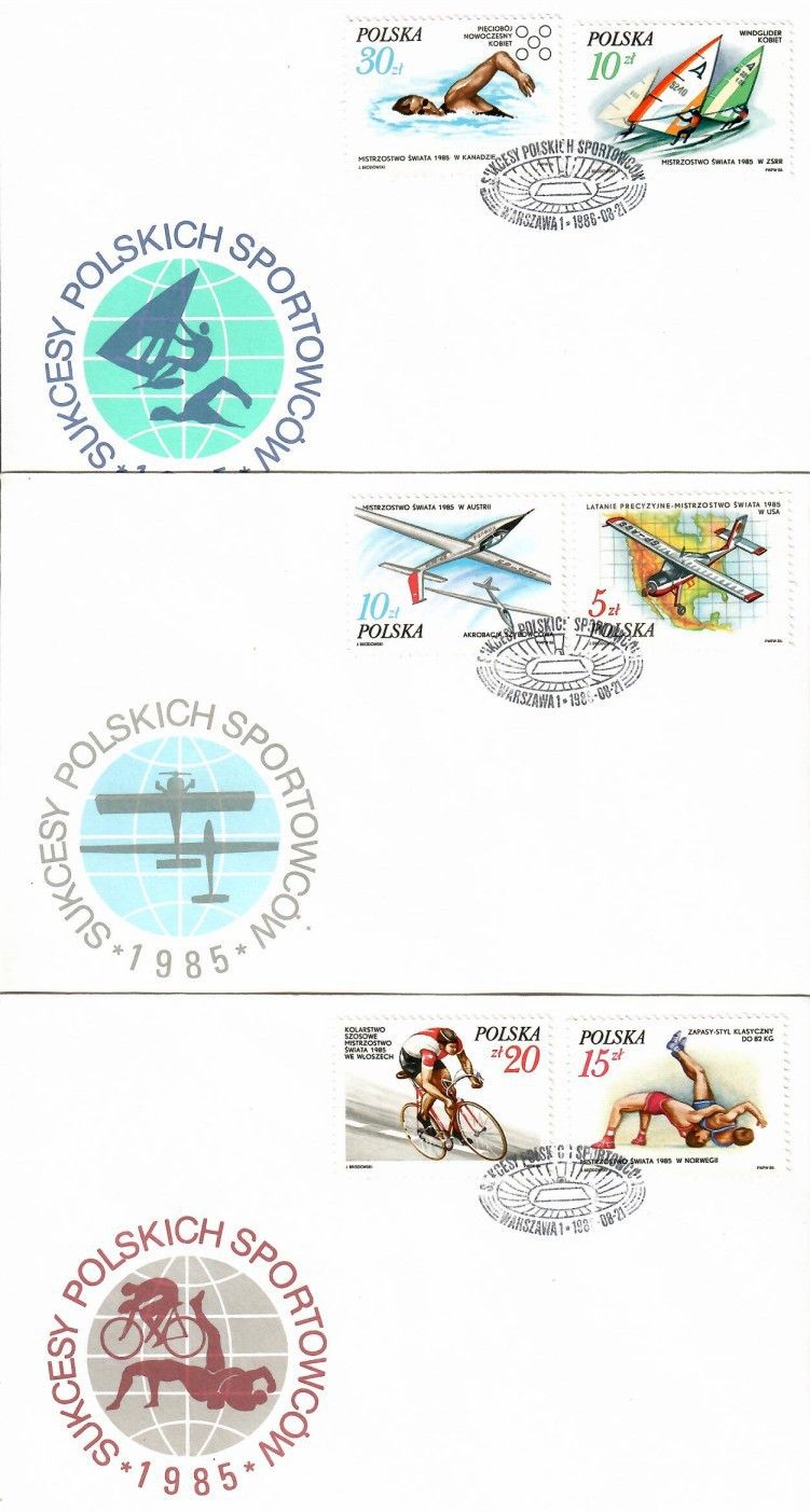 Znaczek Polska 1986 Mi 3042-3047 Fi 2894-2899 FDC