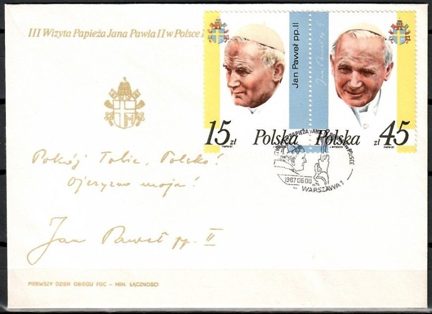 Znaczek Polska 1987 Mi 3099-3100 Fi 2951-2952 FDC