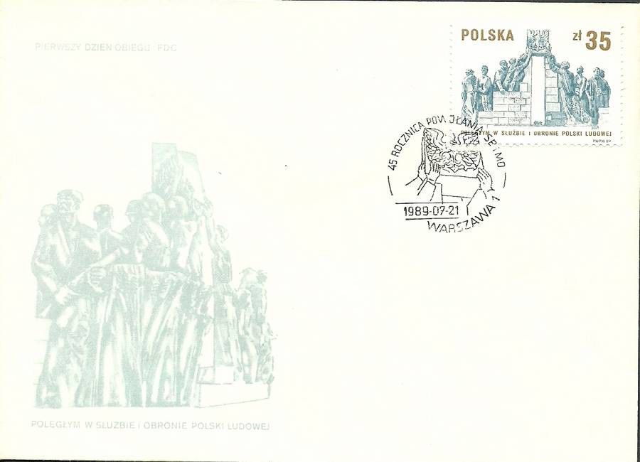 Znaczek Polska 1989 Mi 3211 Fi 3063 FDC