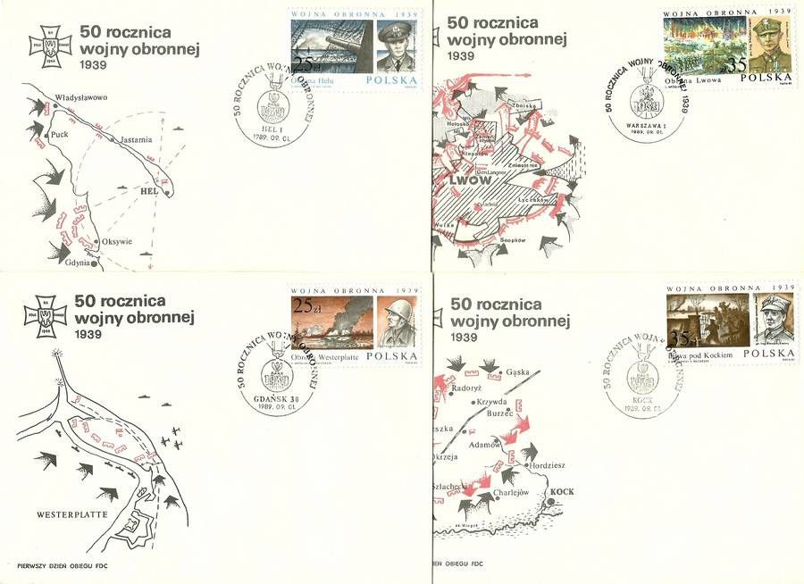 Znaczek Polska 1989 Mi 3216-3219 Fi 3068-3071 FDC
