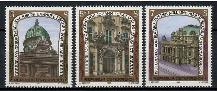 Znaczek Austria 1993 Mi 2084-2086 Czyste **