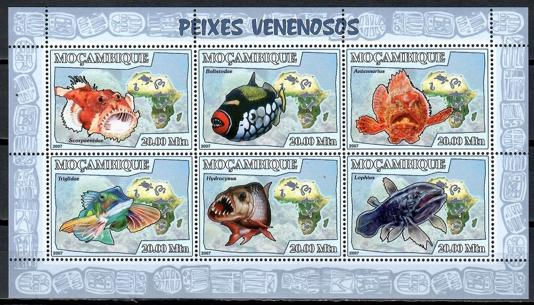 Znaczek Mozambik 2007 Mi ark 2949-2954 Czyste **