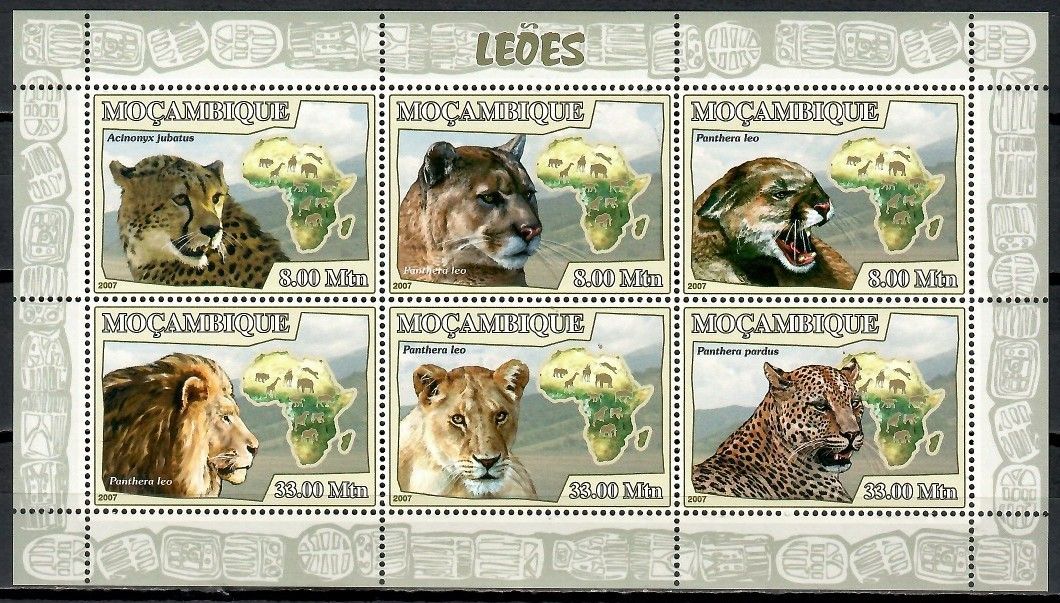 Znaczek Mozambik 2007 Mi ark 3032-3037 Czyste **