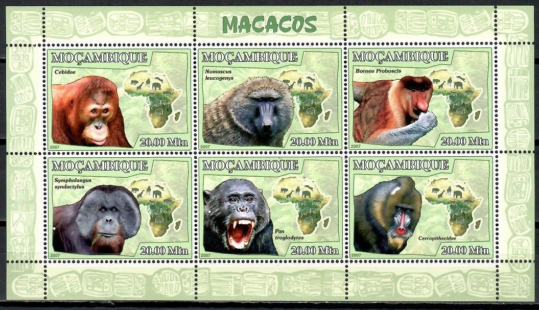Znaczek Mozambik 2007 Mi ark 3056-3061 Czyste **