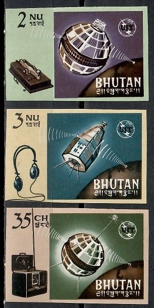 Znaczek Bhutan 1966 Mi 69-71B Czyste **