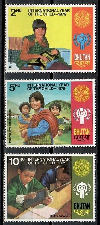 Znaczek Bhutan 1979 Mi 728-730 Czyste **