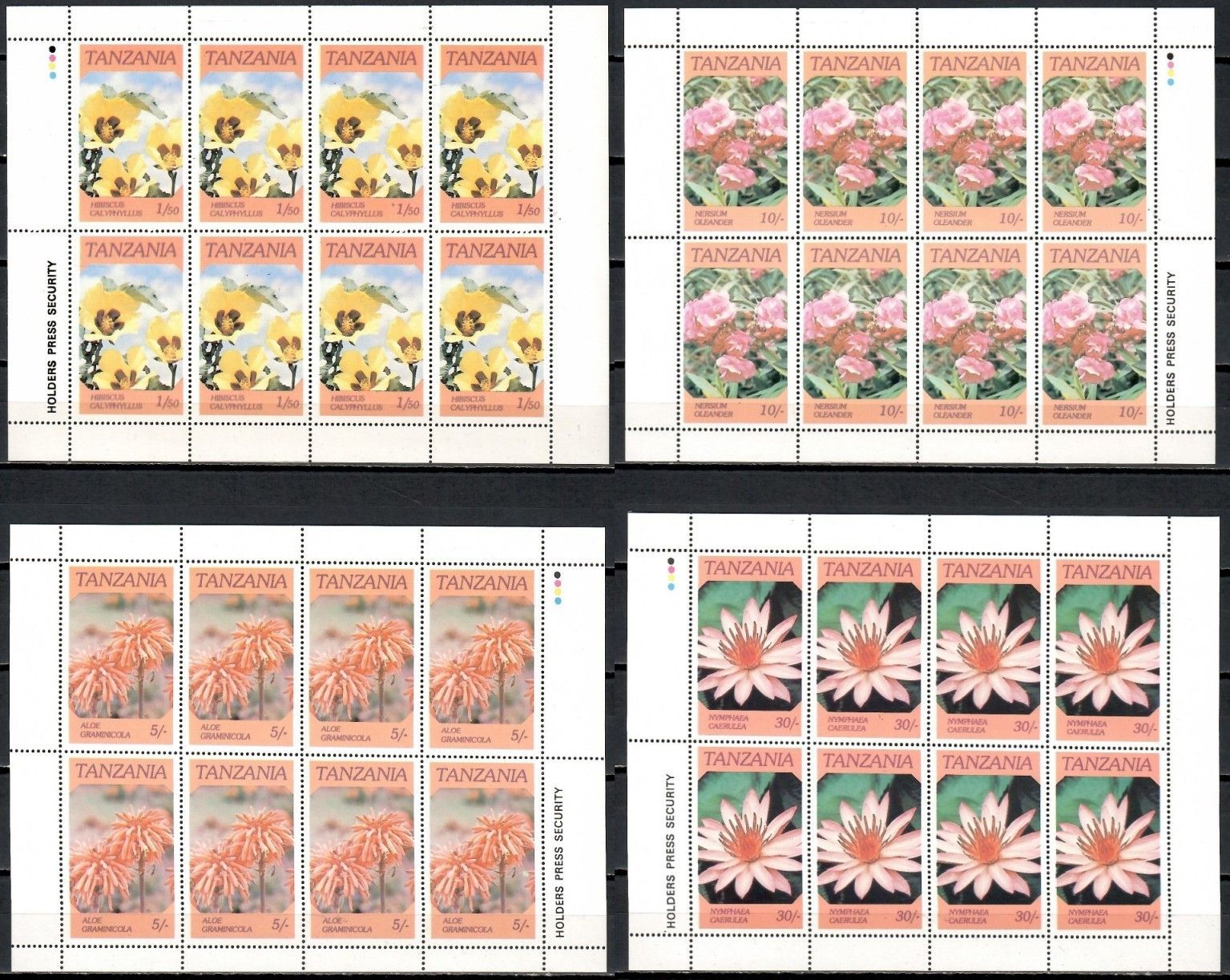Znaczek Tanzania 1986 Mi ark 324-327 Czyste **