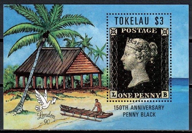 Znaczek Tokelau 1991 Mi bl 1 Czyste **