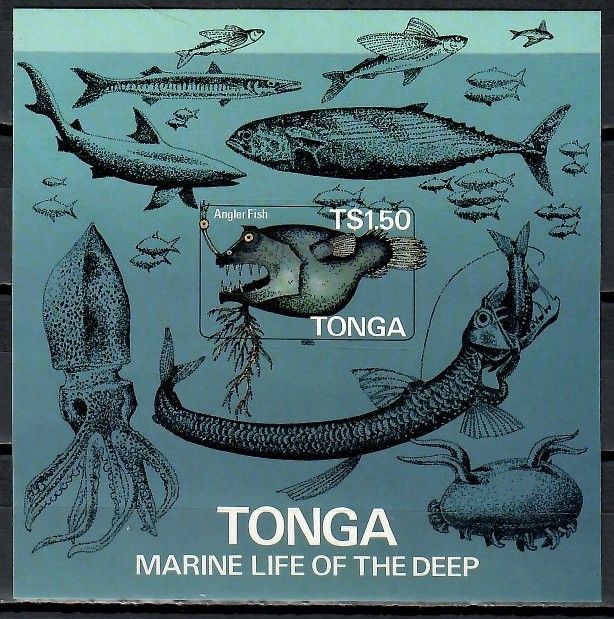 Znaczek Tonga 1985 Mi bl6B Czyste **