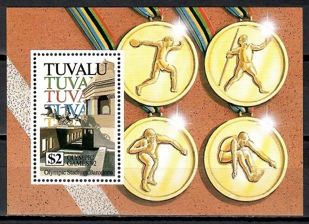 Znaczek Tuvalu 1992 Mi bl 43 Czyste **