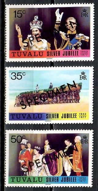 Znaczek Tuvalu 1977 Mi 43-45 Czyste **