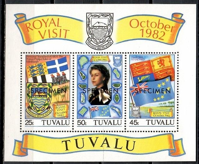 Znaczek Tuvalu 1982 Mi spebl 7 Czyste **