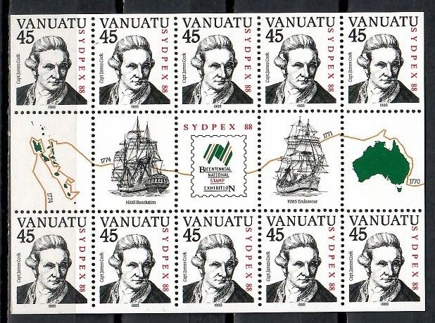 Znaczek Vanuatu 1988 Mi ark 790 Czyste **