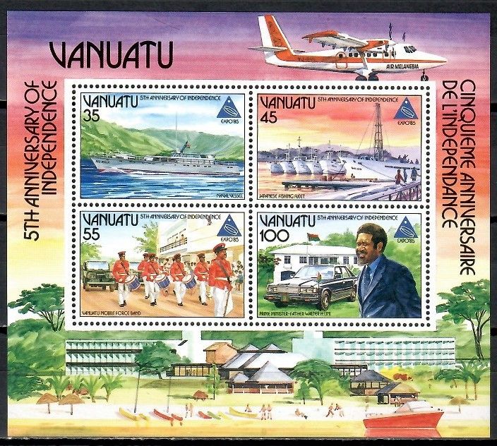Znaczek Vanuatu 1985 Mi bl8 Czyste **