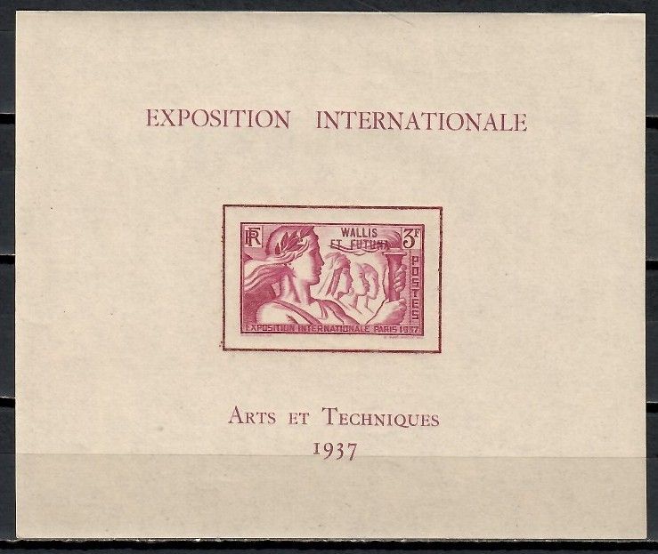 Wallis et Futuna 1937 Mi bl1 Czyste **