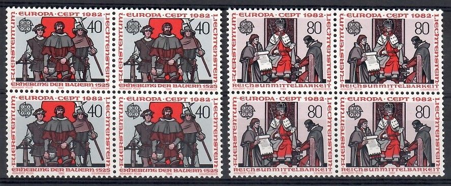 Znaczek Liechtenstein 1982 Mi 791-792 Czyste **