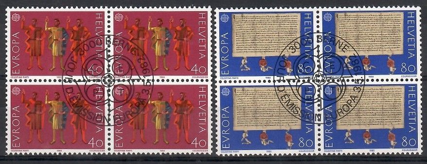 Znaczek Szwajcaria 1982 Mi 1221-1222 Stemplowane
