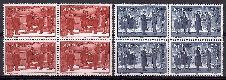 Znaczek Norwegia 1982 Mi 865-866 Czyste **