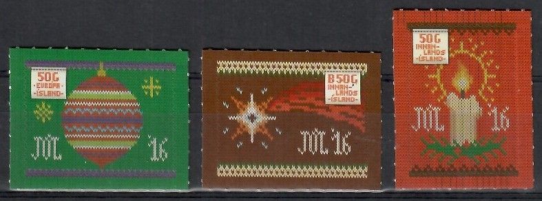 Znaczek Islandia 2016 Mi 1512-1514 Czyste **