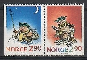 Znaczek Norwegia 1988 Mi 1007-1008 Czyste **