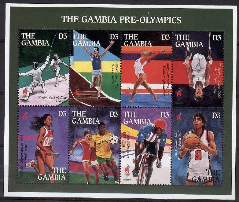 Znaczek Gambia 1995 Mi ark 2147-2154 Czyste **