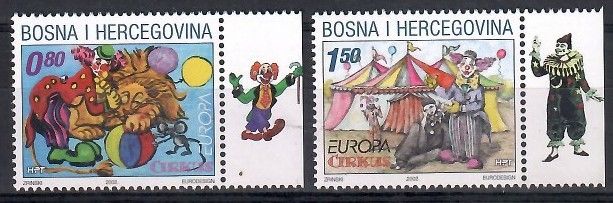 Znaczek Mostar 2002 Mi 88-89 Czyste **