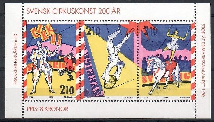 Znaczek Szwecja 1987 Mi h-blatt 151 Czyste **