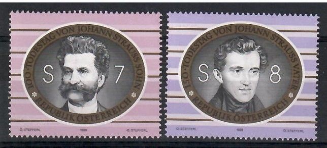 Znaczek Austria 1999 Mi 2285-2286 Czyste **