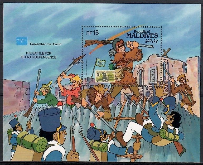 Znaczek Malediwy 1986 Mi bl 118 Czyste **