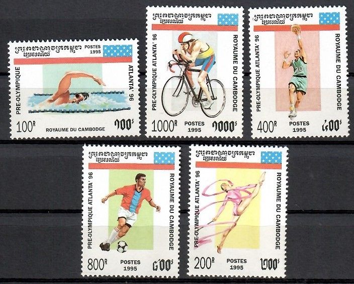 Znaczek Kambodża 1995 Mi 1497-1501 Czyste **