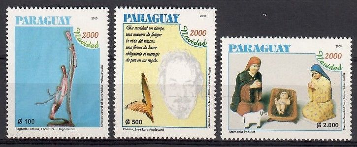 Znaczek Paragwaj 2000 Mi 4834-4836 Czyste **