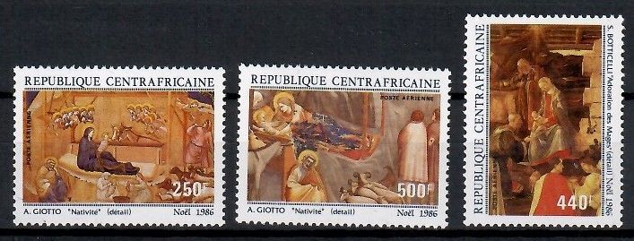 Znaczek Republika Środkowoafrykańska 1986 Mi 1254-1256 Czyste **