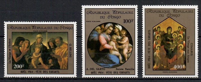 Znaczek Kongo 1985 Mi 986-988 Czyste **