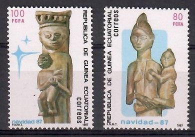 Znaczek Gwinea Równikowa 1987 Mi 1691-1692 Czyste **