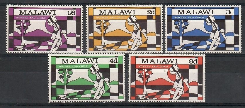 Znaczek Malawi 1970 Mi 138-142 Czyste **