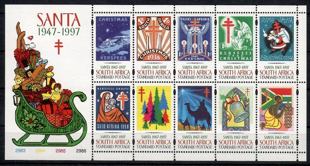 Znaczek Republika Południowej Afryki 1997 Mi ark 1090-1099 Czyste **