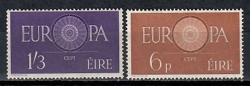 Znaczek Irlandia 1960 Mi 146-147 Z podlepką *