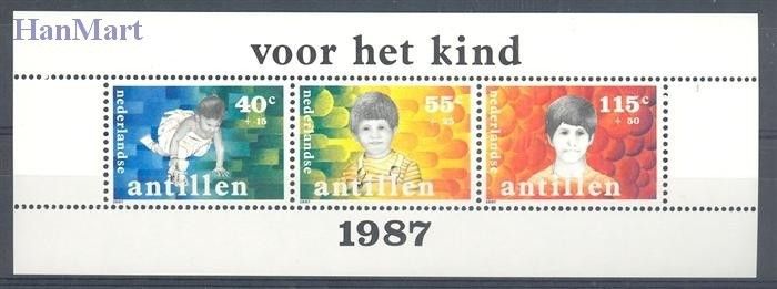 Znaczek Antyle Holenderskie 1987 Mi bl 32 Czyste **