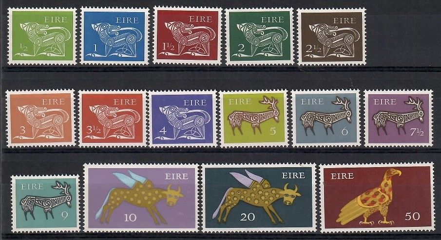 Znaczek Irlandia 1971 Mi 250-264xA Czyste **