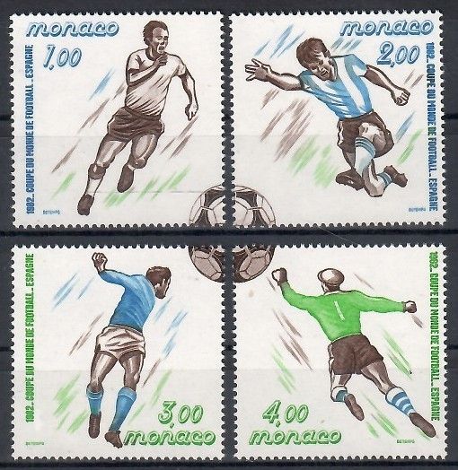 Znaczek Monako 1982 Mi 1539-1542-all414PN Czyste **