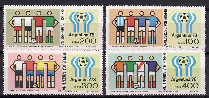 Znaczek Argentyna 1978 Mi 1340-1343-all414PN Czyste **