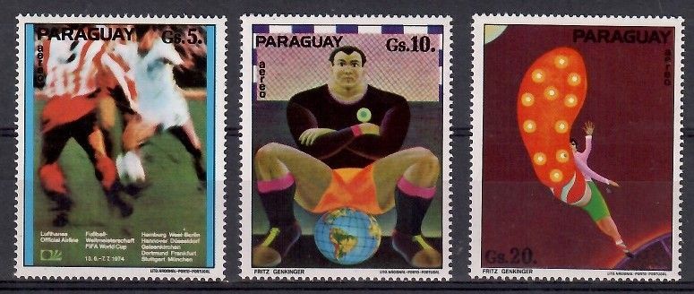 Znaczek Paragwaj 1974 Mi 2532-2534-all414PN Czyste **