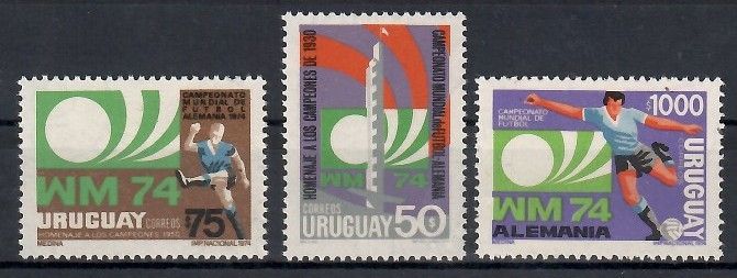 Znaczek Urugwaj 1974 Mi 1302-1304-all414PN Czyste **