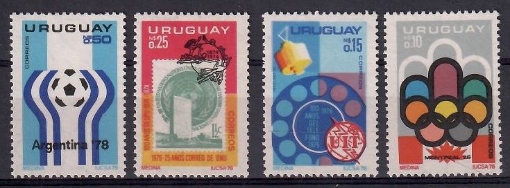 Znaczek Urugwaj 1976 Mi 1402-1405-all414PN Czyste **