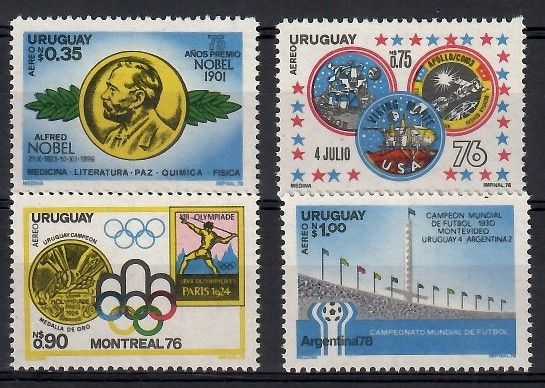 Znaczek Urugwaj 1976 Mi 1440-1443-all414PN Czyste **