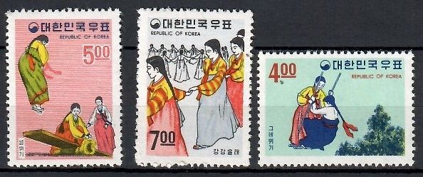 Znaczek Korea Południowa 1967 Mi 590-592 Czyste **