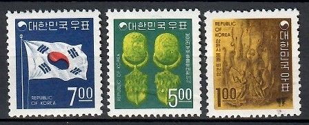 Znaczek Korea Południowa 1968 Mi 605-607 Czyste **