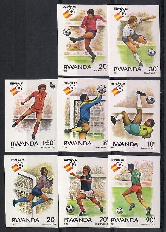 Znaczek Rwanda 1982 Mi 1179-1186B Czyste **