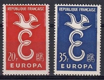 Znaczek Francja 1958 Mi 1210-1211 Czyste **