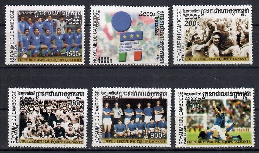 Znaczek Kambodża 2001 Mi 2270-2275 Czyste **